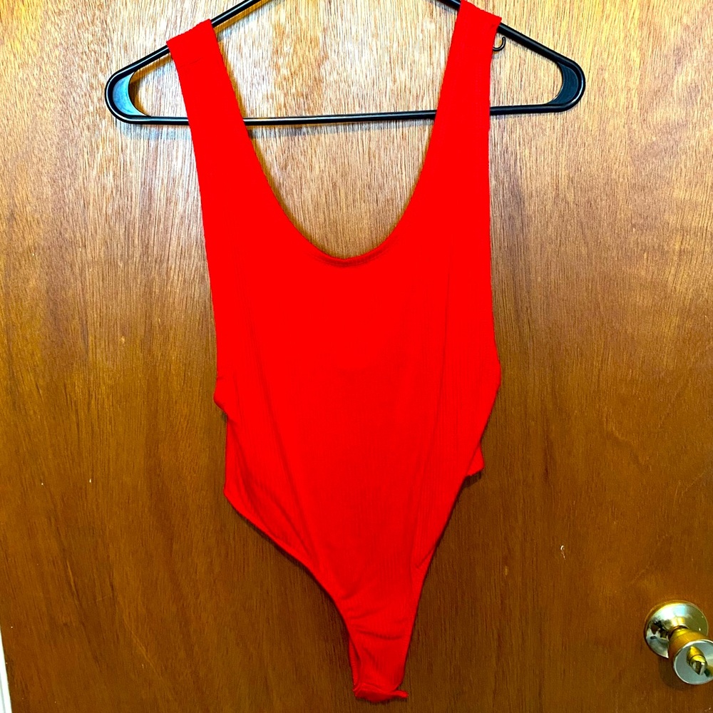 Sexy Red Thong Bodysuit